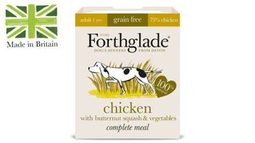 FORTHGLADE ΥΓΡΗ ΤΡΟΦΗ ΣΚΥΛΟΥ ΚΟΤΟΠΟΥΛΟ ΜΕ ΚΟΛΟΚΥΘΑ & ΛΑΧΑΝΙΚΑ 125GR